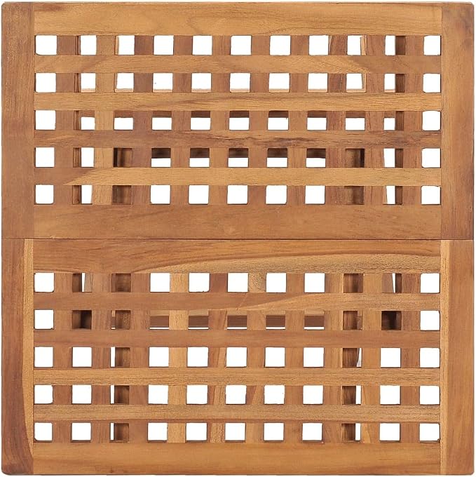 3 Piece Outdoor Folding Patio Dining Set with Cushion Solid Teak Wood Garden Table and Chairs for Backyard Deck Entertaining Space Saving