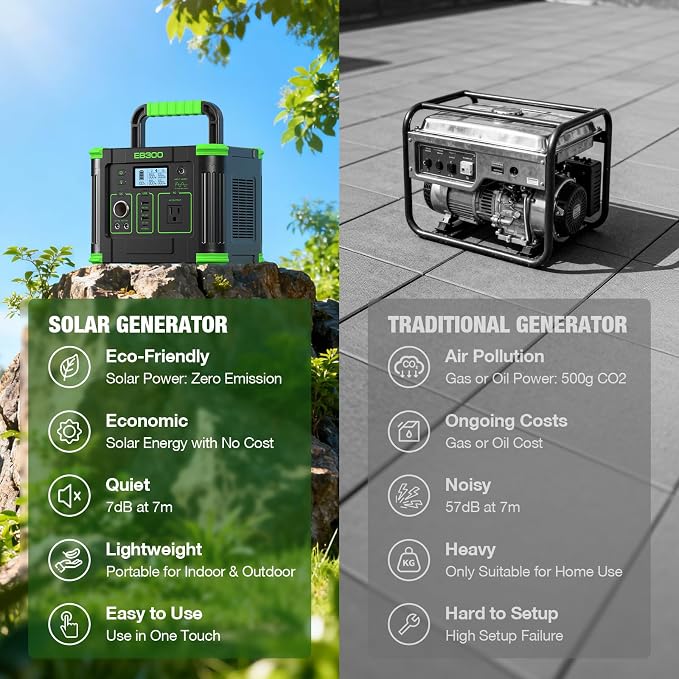 GRECELL 330W Portable Power Station 288.6Wh Solar Generator with USBC PD 60W, 120V Outlet Perfect for Camping, Outdoor Trips, Home Backup & Travel