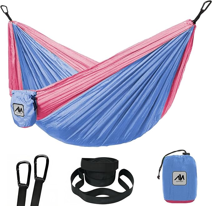 ayamaya Kids Camping Hammock, Small Outdoor Hammock Gifts for Children Girls Boys, Ultralight Kids Camping Gear with Tree Strap & Carabiners,Sling Swing Hammock for Indoor/Outdoor Use