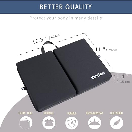 Bath Kneeler Pad for Women & Men - Baby Bath Kneeler, Garden Kneeling Pads, Yoga Knee Cushion (Gray)