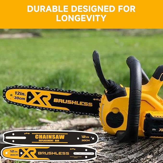 12-Inch Pole Saw Bar for DeWalt Chainsaw, Part No. DWZCSB12 Durable Guide Bar Compatible with DEWALTCordless Chainsaw DCCS620, DCCS620B, DCCS620M1, DCCS620P1