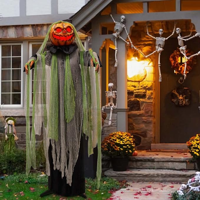 6 Ft Animated Halloween Root of Evil Prop, Halloween Decorations Outdoor | Spooky Sound & Touch Activated Motion Sensor Realistic Sound Effects Haunted House Halloween Party Decor
