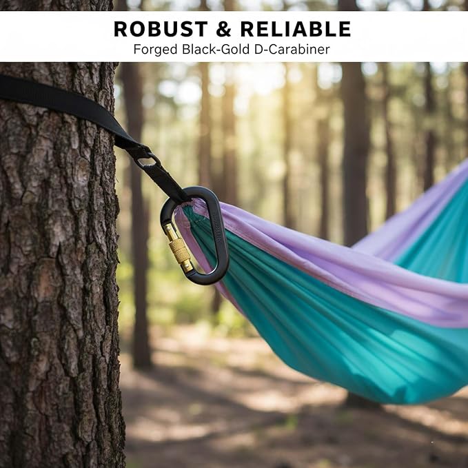 YSUEFIJO Travel Hanging Hammock, Outdoor Hammock Ideal for Camping Or Garden, Camping Hammock Easy to Set Up and Carry, Comfortable Resting Spot, Heavy Duty Support Up to 300kg