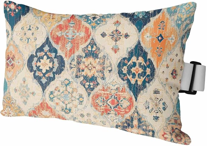 Outdoor Lumbar Cushions with Inserts, Boho Vintage Abstract Art Rustic Morocco Texture Waterproof Fluffy Fade Body Pillows, Patio Furniture Pillow for Home Balcony Garden Decor 11x16IN