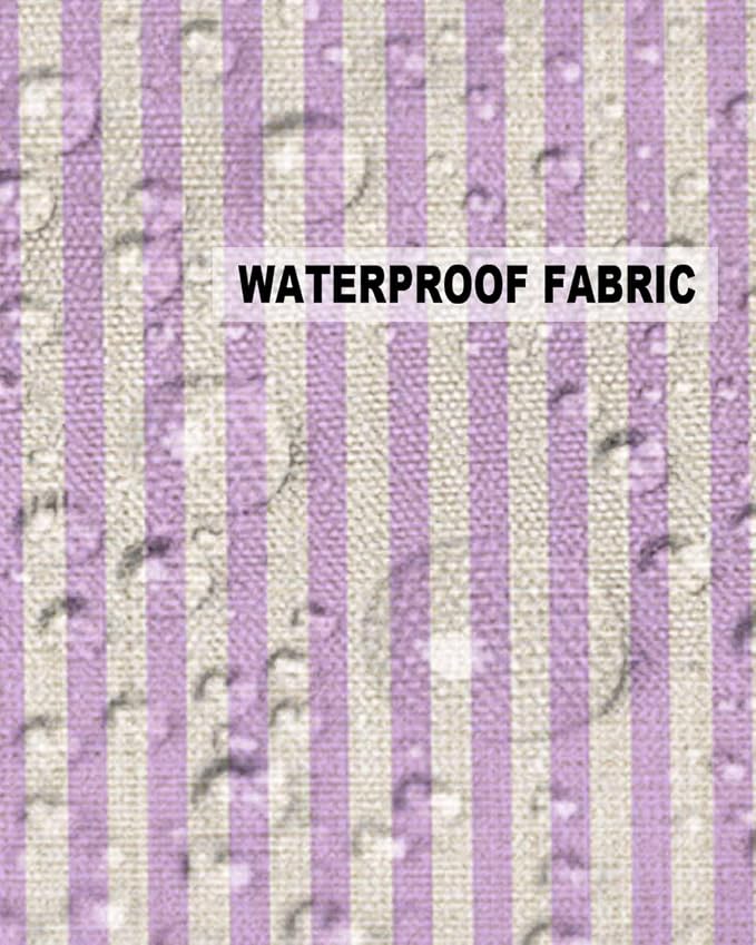 Outdoor Waterproof Throw Pillow Covers Set of 2 Purple Stripes Pillowcases 24x24 Inches Linen Classic Vertical Striped Patio Decorative Pillows Cushion Case Patio Pillows for Couch Bed Chair Garden
