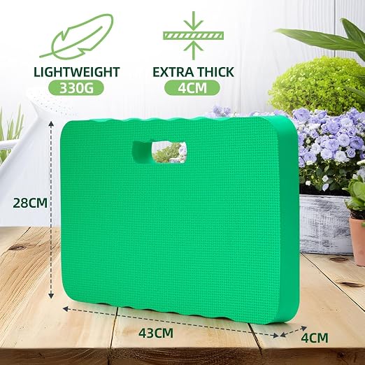Ohuhu Premium Thick Kneeling Pad, 2-Pack Large Comfortable Gardening Knee Mat with 2 Different Surfaces, Extra Thick Knee Cushion Kneeler for Gardening, Work, Baby Bath, Exercise