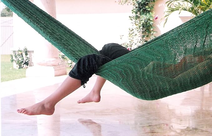 HAMMOCKS RADA - Super Cotton Thicker String - Mayan Style (Dark Green Color)