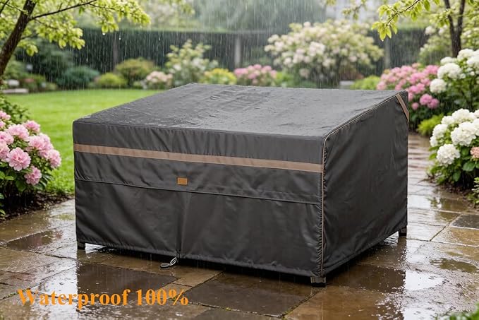 Heavy Duty Waterproof Outdoor Patio Loveseat Sofa Cover UV Resistant Patio Furniture Covers 2 Seater 60" W X 40" D X 30" H Dark Grey