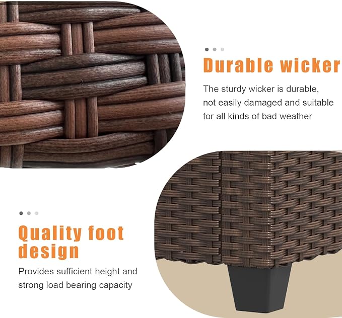 4 Pieces Patio Furniture Swivel Chairs Set with Fire Pit Table, Outdoor Wicker Glider Rocking Chairs with Sofa Set
