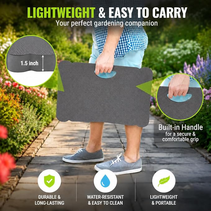 ZENFUN 3 Pack Kneeling Mats, Heavy Duty Thick Foam Kneeling Pad, Shock Absorbent Pads, High Density Premium Kneeling Pads for Yoga Exercise, Foam Kneeler Mat Garden Cushions, Water Proof