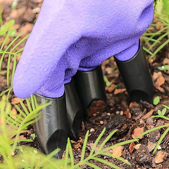Garden Gloves with Claws for Women and Men,One Size | 2 Pairs, Both Hands, Easy Digging and Planting, Yard Work Safe