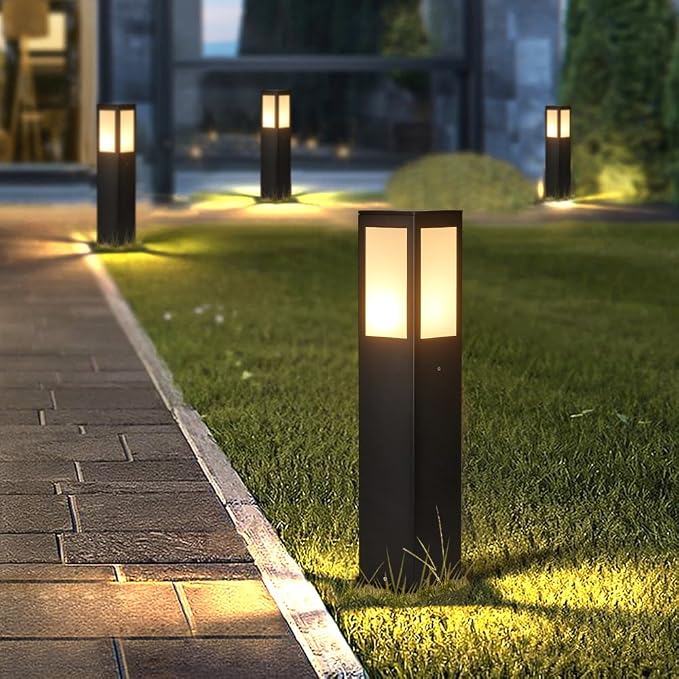 Outdoor Path Light, Post Lights,LED Bollard Lamp for Walkway, Garden, Yard (24 inches)