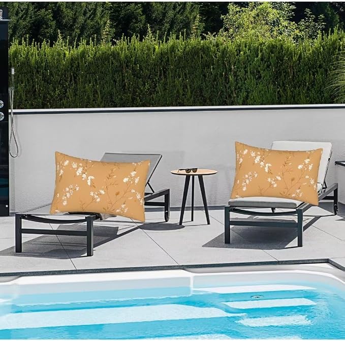 Throw Pillow Covers 16x28 Pillow Covers Set of 2 Couch Pillows for Living Room, Nordic Throw Pillows with Invisible Zipper, Linen Accent Pillows Decorative Pillow Covers Farmhouse Decor, Flower J225