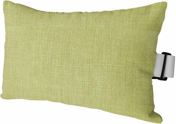 Fruit Green Outdoor Lumbar Pillow 12x20 Inch, Farmhouse Burlap Solid Green Color Modern Linen Texture Waterproof Throw Pillow Covers with Insert, Decorative Headrest Pillows for Office Car Travel