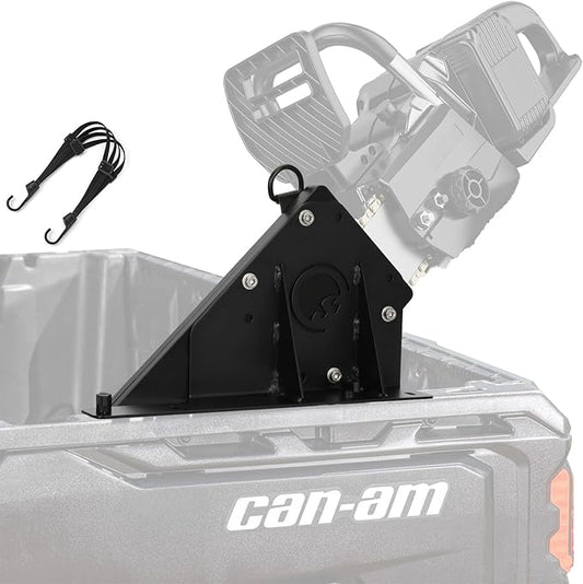Can-Am Defender Chainsaw Mount for Can-Am Defender and Commander Models, UTV Chainsaw Mount, Includes Wrench, Easy to Install, Made of Sturdy Material, with Straps