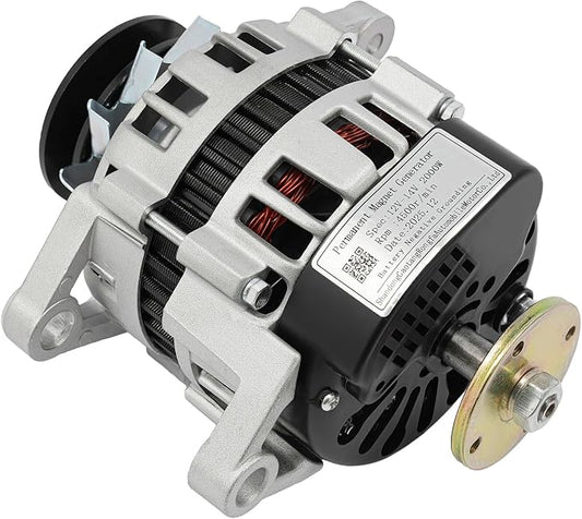 Permanent Magnet Synchronous Generator, 2000W 12V PMA Low Rpm Alternator Two Wheel Generator 4000 rpm