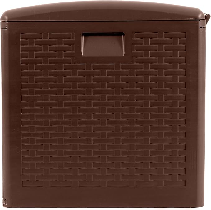 Plastic Development Group Outdoor Storage Deck Box, Standard Closure, 73 Gallon, Java