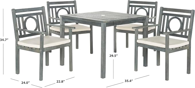 SAFAVIEH Outdoor Living Collection Montclair 5-Piece Dining Set