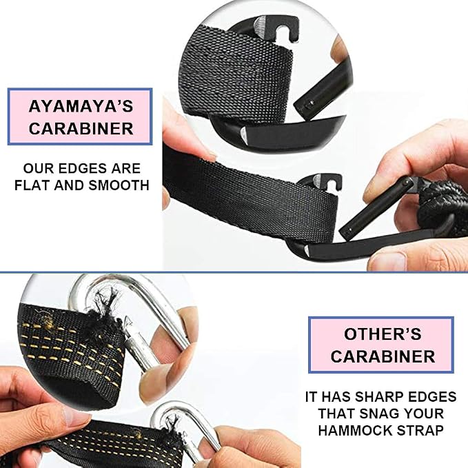 ayamaya Kids Camping Hammock, Small Outdoor Hammock Gifts for Children Girls Boys, Ultralight Kids Camping Gear with Tree Strap & Carabiners,Sling Swing Hammock for Indoor/Outdoor Use