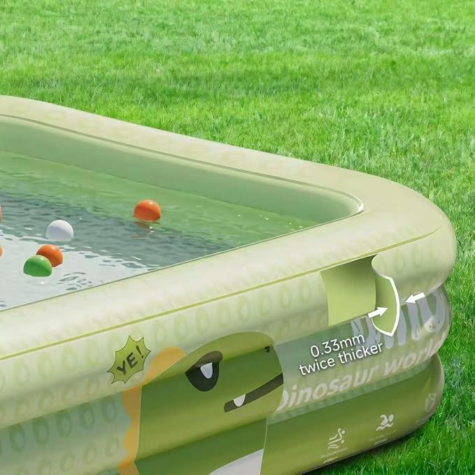 Extra-Large Inflatable Pool for Kids and Adults-152" X 72" X 23" Full-Sized Inflatable Swimming Pool Leakproof Blow Up Pool Above Ground for Backyard, Outdoor, Garden, Summer Water Party
