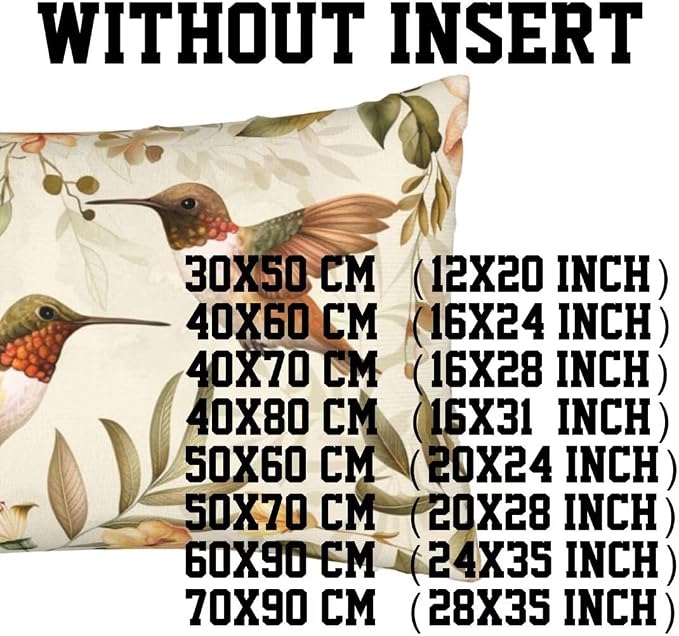 Throw Pillow Covers 28x35 Inch Pillow Covers Set of 2 Couch Pillows for Living Room, Bird Throw Pillows, Linen Accent Pillows Rectangular Decorative Pillows for Bed Sofa Farmhouse Decor, Summer J448