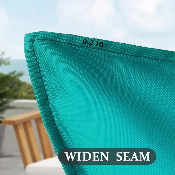 Outdoor Waterproof Throw Pillow Covers Durable Vibrant Decorative Outdoor Pillows Cushion Case Pillow Shell for Patio Couch, Tent, Sunbrella 20"x20", Teal, Pack of 2