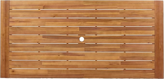 Christopher Knight Home Balew Acacia Wood Patio Dining Set for 4, Solid Wood Outdoor Dining Table Set for 4, 5 Piece Outdoor Dining Set with Rectangular Table and Woven Rope Accents, Teak+Black