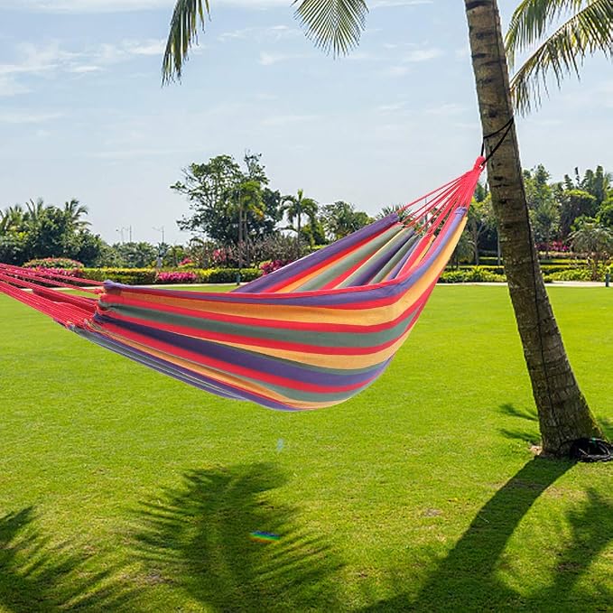 YKS Canvas Hammock (79 Inch × 34 Inch, 330 Pounds Maximum Capacity)