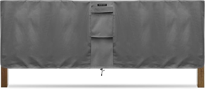 KHOMO GEAR Heavy Duty Outdoor Furniture Cover - Waterproof Square & Rectangular Covers with Air Vents - UV Resistant Polyester Patio Garden Cover - For Ottoman, Tables, Coffee Side Tables and Others