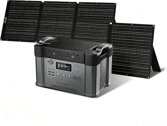 ALLPOWERS S2000 Pro Solar Generator with SE200 2Pcs 200W Foldable Solar Panel, 2400W Portable Power Station, MPPT 1451Wh Power Generator, UPS Function, Solar Backup Power for Home RV Outdoor Camping