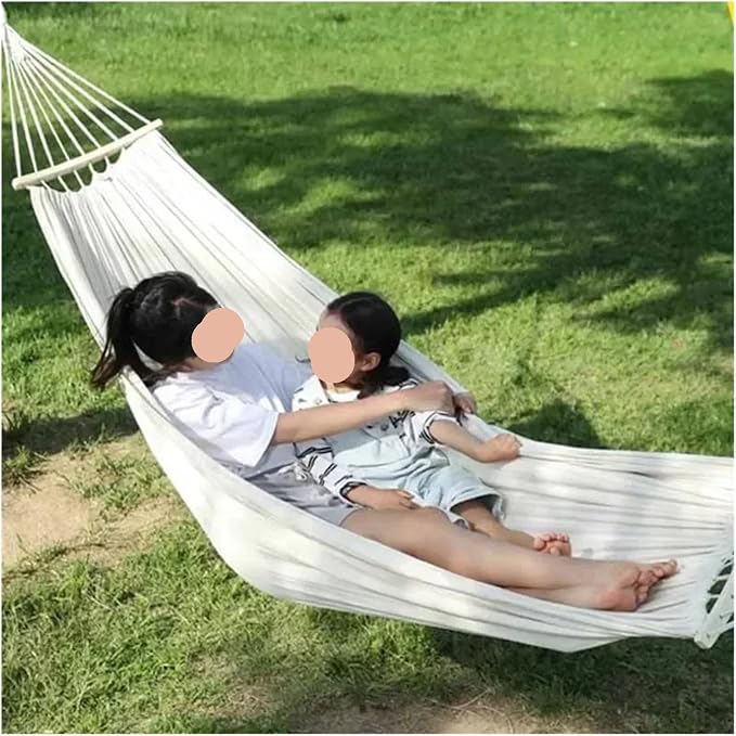 Hammocks, Camp Swings Hammock Garden Travel Sleeping Rest Balcony Hammock Patio Portable Camp Supplies,for Outside(Gray,Double)