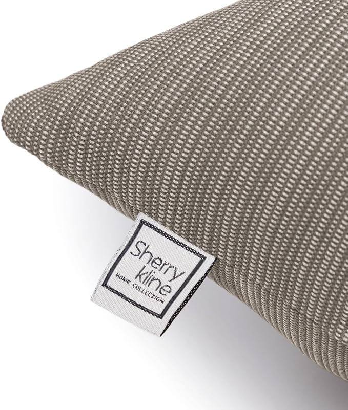 Sherry Kline Island Breeze Indoor/Outdoor Boudoir Filled Pillow Khaki 13"x 18" Set of 2