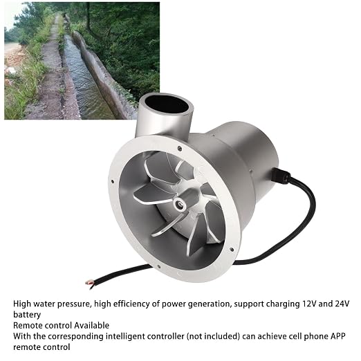 Water Hydroelectric Generator, Remote Control Available 2A DC Load Current Easy Installation Mini Hydroelectric Generator Safe for Backyard (SJ18A)