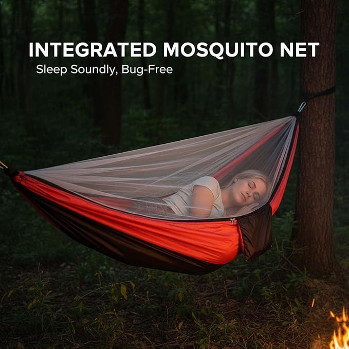 YSUEFIJO Premium Outdoor Hammock for Garden Or Balcony, Breathable Hammock with Soft Fabric, Portable Camping Hammock for Adults, Foldable Hammock Easy to Carry, Comfortable Relaxing Hammock