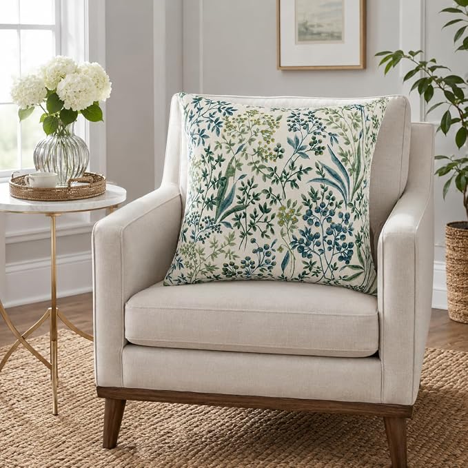 Outdoor Pillows 18"x18" Waterproof Decorative Pillows with Inserts | Set of 2 Fade Resistant Patio Throw Pillows for Porch Garden Couch and Patio Furniture