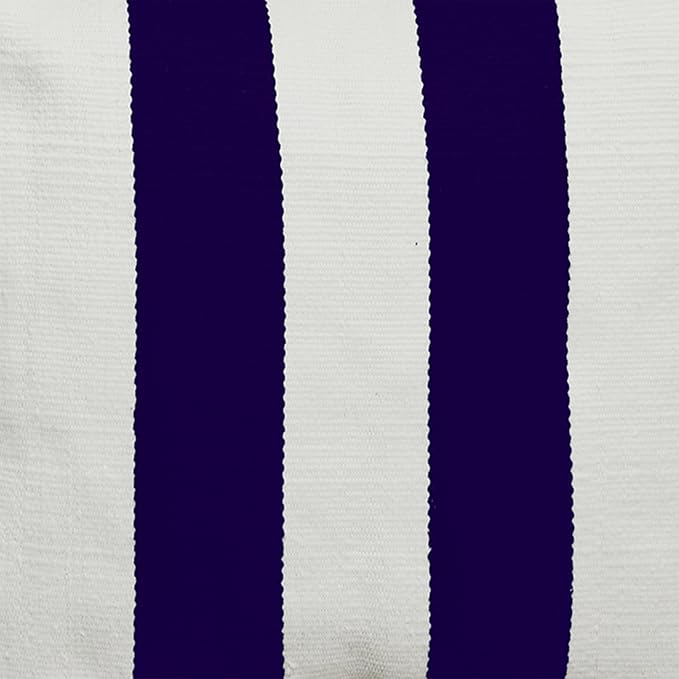 Fab Habitat Indoor/Outdoor Throw Pillow Made from Recycled Polyester Yarn - Stain Resistant, Machine Washable, Insert Included - Striped - Patio, Deck, Living Room - Nantucket Blue/White (20" x 20")