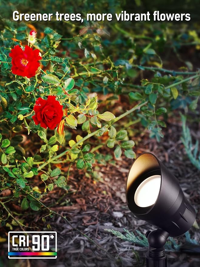 LEONLITE 12-Pack 5CCT 5W 12-24V Low Voltage LED Spotlight Oil Rubbed Bronze | 1800K2700K3000K4000K5000K, Landscape Pathway Lights Outdoor, CRI90, Aluminum Spot Lights for Garden, ETL, IP65 Waterproof