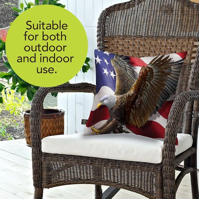 Briarwood Lane Everday Indoor/Outdoor Pillow 17x17 American Freedom Eagle for Everday Pillow