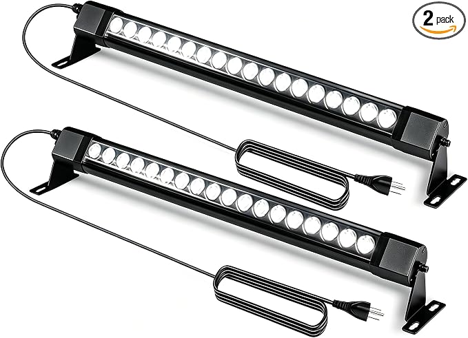 2Pack 36W Wall Washer Light 2FT 5000K 120V IP67 Waterproof Plug-in | Outdoor LED Light Bar/Lifespan 50K Hr/150° Adjustable/Landscaping Garages Driveways Home Theaters Wall Lighting Sculpture