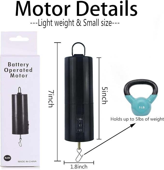 2 Pack Wind Spinner Motor Hanging Display Motor Battery Operated 24 RPM Rotating Motor Multi-Purposes for Wind Spinner Mobile Yard Decor Hanging Ornament Outdoor Sculptures-Medium Speed (2 Pcs Black) | Multi-Purposes for Wind Spinner Mobile Yard Decor ...