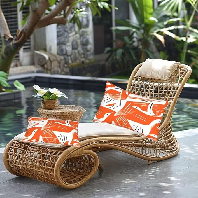 Outdoor Pillows Waterproof Set of 2 Outdoor Pillow Covers 16x24 Inch, Caramel Throw Pillows Abstract Pillow Covers, Garden Decorative Pillows Outdoor Pillows for Patio Furniture Car Home Decor -hs423