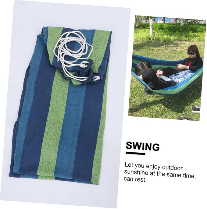 Milisten Outdoor Hammock Chair Hanging Swing Bug Net Camping Hiking Thicken Canvas