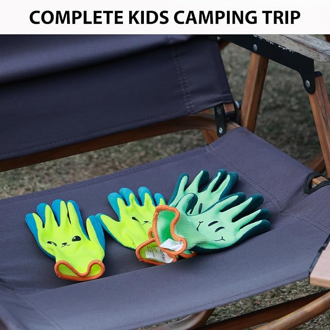 Kids Gardening Gloves for Ages 2-12 Toddlers, Youth, Girls, Boys, Children Garden Gloves for Yard Work (Size 5 for 9, 10 Year Old)