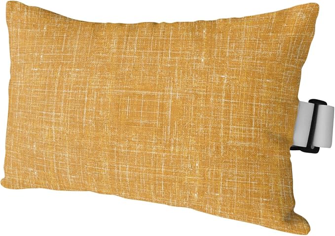 Outdoor Lumbar Pillow Set of 1, Amber Waterproof Beach Headrest Pillow with Inserts, Farmhouse Vintage Amber Solid Color Modern Recliner Throw Pillows for Patio Furniture, 11 x 16