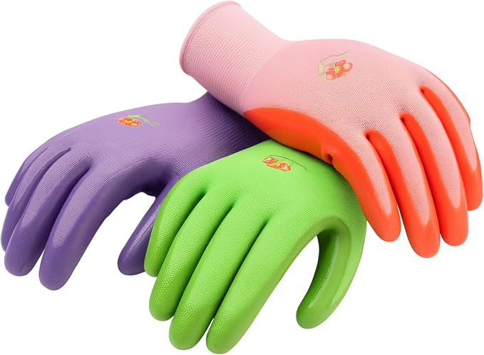 G & F Products Women's Gardening Gloves, Micro Foam Nitrile Coated Work Gloves for Gardening, Yard Work & Pruning