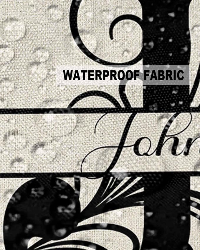 Personalized Gifts for Women/Men, Custom Pillow Case with Name Outdoor Waterproof Pillowcase, Letter J Customized Pillow Cases for Patio, Monogram Words Customs Pillow Cover 18" x 18", 2 Pcs