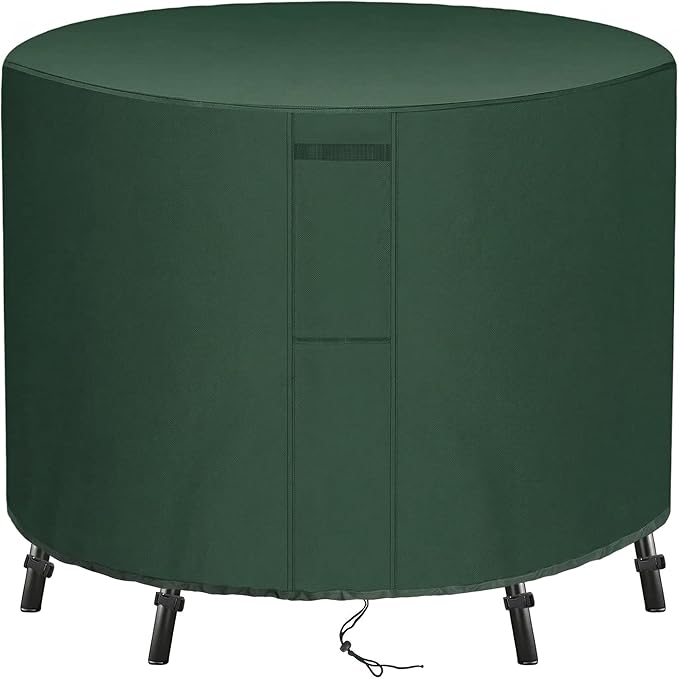 UPGRADE Outdoor Furniture Covers, Custom Size 20"(D) x 32"(H) Round Patio Table and Chair Waterproof Covers, Heavy Duty 420D,Green