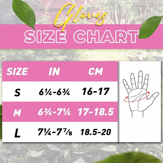 HANDLANDY Gardening Gloves for Women, Leather Garden Glove, Gardener Gift | Breathable Floral Ladies Leather Garden Yard Gloves, for Trimming, Weeding, Digging, Planting, Pruning