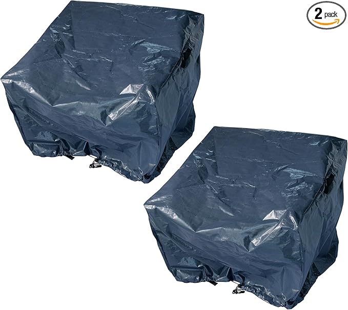 Patio Chair Covers 2 Pack Waterproof,Outdoor Furniture Covers,Windproof,Heavy Duty Outdoor Chair Cover,Fits up to 28"W x 36" D x 47"H,Grey