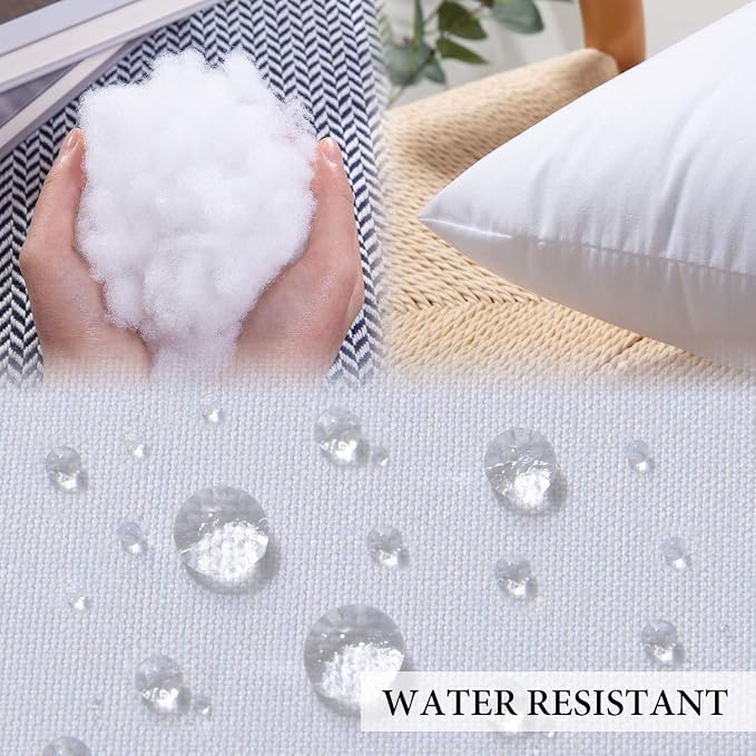 MIULEE Pack of 2 Decorative Outdoor Waterproof Pillow Covers 18x18 Inch Yellow Bundle Pack of 1 18x18 Outdoor Pillow Insert